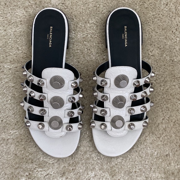 Balenciaga studded gladiator slides sandals size 37 - Picture 2 of 8